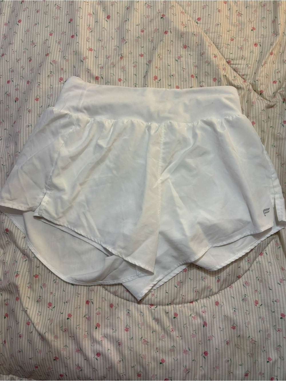 Fabletics White Women's Athletic Skort Shorts with Built-In Liner